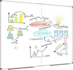 XBoard Magnetic Whiteboard 60 x 48 Inch, Dry Erase Board for Wall with Silver Aluminum Frame Foldable Presentation Board