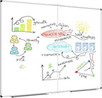 XBoard Dry Erase Board 60 x 48 Inch | Foldable Magnetic White Board for Wall with Marker Tray 5' x 4' | Aluminum Frame Folding Message Presentation Board