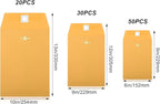 Zonon 100 Pieces 3 Sizes Clasp Envelopes Kraft Paper Catalog Clasp Envelope with Clasp Closure for Filing, Storing, Privacy Ensuring or Mailing Documents (10 x 13 Inch, 9 x 12 Inch, 6 x 9 Inch)