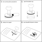 Custom Logo Self-Inking Stamp - Personalized Business Logo & Text Stamper | 5 Sizes | 7 Ink Color Options