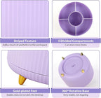 SKYDUE 2 Pack Pen Holder, 360 Degree Rotating Pencil Holder for Desk Organizer, Rotating Desktop Pen Organizer with 5 Slots, Office Supplies, Pencil Cup for Office, School, Home