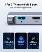 USB C Adapter HDMI Hub for MacBook Pro/Air M1 M2 M3 2024 2023 13" 15" 16",Mac USB Adapter 7-in-2, MacBook Accessories with HDMI,Thunderbolt 3, USB C and 2 A 3.0 Data Ports, SD&microSD Card Reader