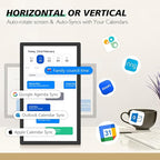 27 inches Touchscreen Digital Calendar & Wall Planners,Downloadable APP, Smart Whiteboard Calendar for Chore Chart & Work Schedule, Built in Speakers and Camera, Include Wall Mount & Desk Stand