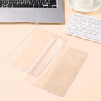 4 Pack A5 Clear Cover, Transparent A5 Jelly Planner Cover Waterproof Notebook Cover Plastic Sleeves Slip on Book Covers for Journal Weeks Planners and Books