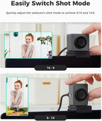 OBSBOT Meet SE 1080P 100FPS Webcam for PC, AI Framing Streaming Camera with 1/2.8" Sensor, Beauty Mode, Gesture Control, Staggered HDR, Web Camera for Desktop Computer, Laptop, Meeting.(Space Grey)