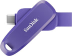 SanDisk 512GB Phone Drive for Android - The 2-in-1 USB for Smartphones, Tablets, and Computers - Thumb Drive with USB Type-C and Type-A Connectors, Purple Opulence - SDDDC6-512G-G46PO