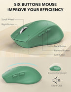 Wireless Keyboard and Mouse Combo - Full-Sized Ergonomic Keyboards with Wrist Rest, Phone Holder, Sleep Mode, Silent 2.4GHz Cordless Combo for Computer, Laptop, PC, Mac, Windows -Trueque