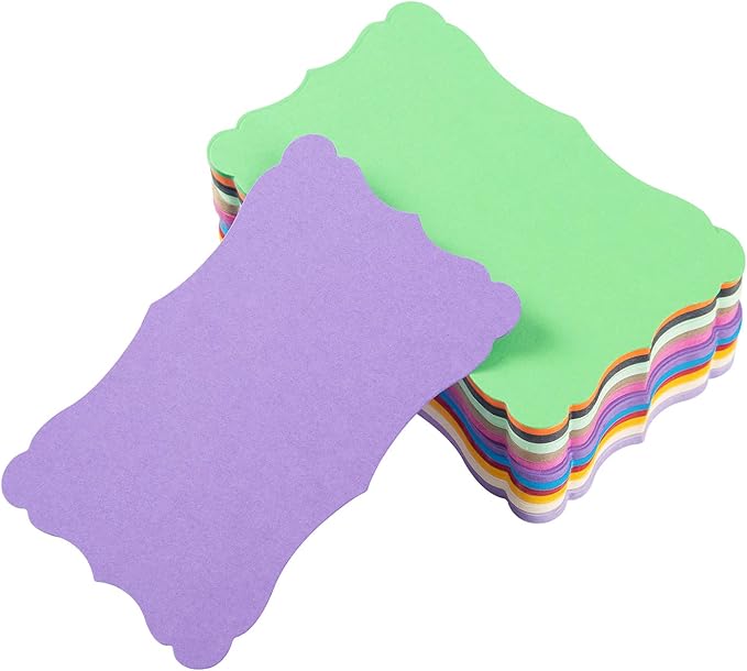 120 Pieces Small Mini Vintage Assorted Colors Blank Note Cards Gift Word Card for Business Cards (12 Colors, 3.66x 2.36 inches)