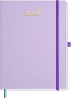 BEZEND Weekly Planner 2025-2026 with 2 Columns, 8.5" x 11" Academic Calendar 18 Months (Jul 25-Dec 26) Life Work Appointment Book with Monthly Tab, PU Leather Hardcover - Lilac