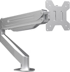 Suptek Single Monitor Mount Stand,Gas Spring Monitor Arm Desk Mount Fully Adjustable for 17 20 22 23 24 26 27 inch Monitors Weight Capacity up to 13.2 lbs (Silver)