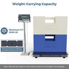 36"x36" Industrial Floor Scale, Heavy-Duty Warehouse Scale with Digital Indicator, Accurate Pallet Scale for Postal Luggage Shipping Mailing Weighing, 5000 lb x 1 lb, Black