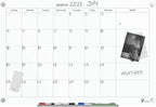 TOWON Tempered Glass Calendar Dry Erase Board for Wall, 3' x 2' Magnetic Whiteboard Calendar Planner for Office, Home, School Supplies, White, 36 x 24 Inches