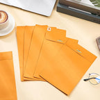 Teling 50 Pcs Manilla Envelopes Clasp Kraft Catalog with Closure for Storing Mailing 28 lb Kraft Envelope Paper for Office Document School Business Home(Yellow,6 * 9)