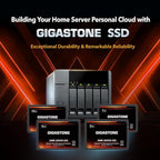 Gigastone Home Server SSD 512GB NAS SSD Drive Cache (2-Pack) 24/7 Durable TLC High Endurance Personal Cloud Data Sync Network Attached Storage RAID 3D NAND 2.5" SATA Internal Solid State Hard Drives