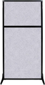 Versare Office Workstation Screen | Portable Wall Divider | Modern Cubicle | Freestanding Privacy Screen | Flexible Work Space | 1 Panel | 33" Wide x 70" Tall Marble Gray SoundSorb Panels