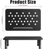 Computer Monitor Stand for Desk,Laptop Stand,Printer Stand,Adjustable and Stackable Height Increasing Storage Rack Suitable for Office, Home, and School Supplies,Black