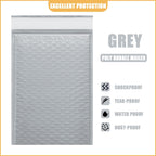 7.25in x 11in Bubble Mailer, Gray Poly Mailer, Padded Envelope, Shipping Envelope, Waterproof, Self-Sealing, For Small Business, Shipping, Mailing, Boutique Packaging(100PCS)