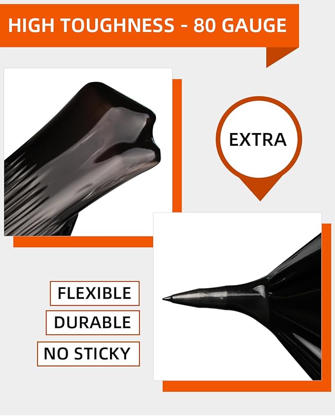 Black Stretch Film/Wrapping Paper Thickness, 18 Inch 1500 Feet Plastic wrap roll,Industrial Strength, Heavy Duty Shrink Wrap idea for Moving, Shipping, and Pallet Packing