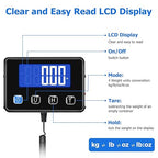 Shipping Scale, 440 lbs/0.35oz High Accurate Digital Postal Scale with Hold/Tare Function, Shipping Scale for Small Business, Packages, Luggage, Home Use, Battery & Charging Cable Include