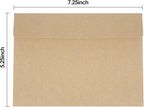 100 Pack Kraft Envelopes,A7 Invitation Envelopes,Wedding, Baby Shower,Brown Kraft Envelopes for Personalize Gift Cards, Birthday Party,5x7 Envelopes for Invitations
