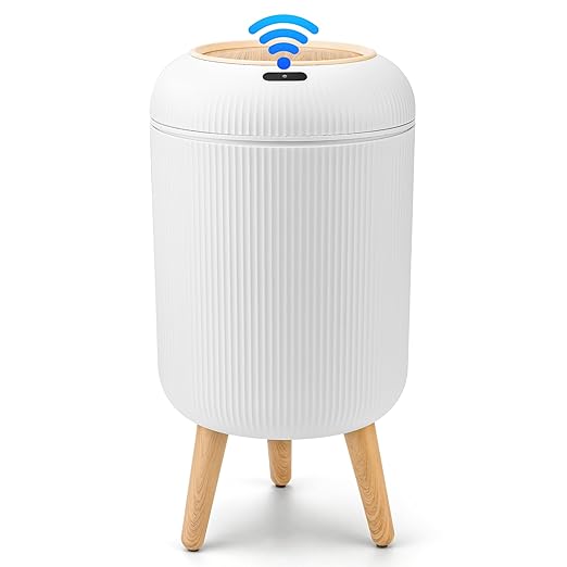 Pukomc Smart Sensor Wastebasket, Convenient and Hygienic Easy to Use, Technology Sensor Waterproof Wastebasket Plastic Trash can for Kitchen, Bathroom, Bedroom, Living Room, Office and Outdoor