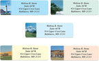 Scenic America Assorted Designer Rolled Address Labels with Elegant Plastic Dispenser