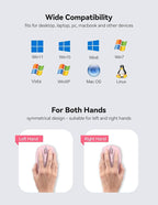 TECKNET Wireless Mouse for Laptop, 2.4G Wireless Computer Mouse, 5-Level Adjustable 4800 DPI, Silent Mouse with Receiver & 6 Buttons, 18 Months Battery Life, USB Portable Mouse for Mac, Chromebook