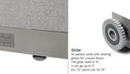 GOF Freestanding L Shaped Office Partition, Large Fabric Room Divider Panel, 36" D x 96" W x 72" H