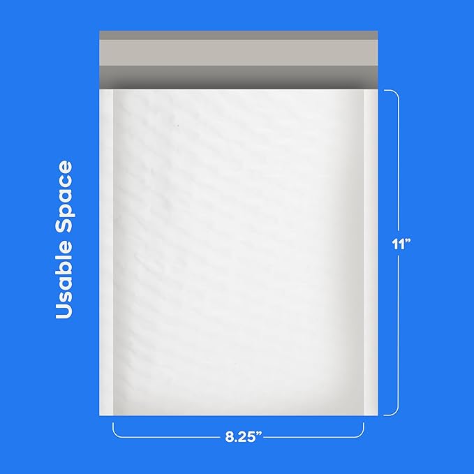 The Boxery 8.5x12''|#2 Poly Bubble Mailers- 100 Pack, Padded Envelopes, Self Seal, Waterproof Shipping Bags, Padded Mailers for Shipping & Packaging