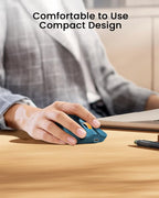 ProtoArc Bluetooth Wireless Mouse, USB C Mouse, EM15 Rechargeable Compact Portable Type C Wireless Mice for Laptop, Tablet, PC, Windows, Mac OS-Blue