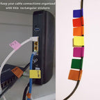 Royal Green Rectangular Color Coding Sticker Roll - Write On Labels for Folders, Organizing & More, 1.57" x 0.75" Stickers to Write On Name Tags for Office Supplies & Organization, 500-Pack (Red).