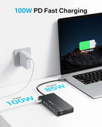 USB C Docking Station Dual Monitor, 14 in 1 USB C Hub, Adapter with 2 HDMI+DP(4K60Hz), Ethernet, 3 USBC 10G,100W PD, SD/TF, Audio, Laptop Docking Station for Dell/HP/Lenovo/ThinkPad/Surface (Black)