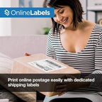 8.5 x 5.5 Half-Sheet Shipping Labels - Permanent, White Matte - for FBA, FedEx, UPS - Pack of 2,000 Labels, 1,000 Sheets - Inkjet/Laser Printers - Online Labels