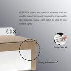 BETCKEY - 3" x 5" (76 mm x 127 mm) Multipurpose & Large Shipping Labels Compatible with Zebra & Rollo Label Printer,Premium Adhesive & Perforated [2 Rolls, 700 Labels]