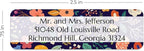 Multicolored Floral Print Rolled Address Labels / 500 Personalized Return Address Labels/Designer Address Stickers in Elegant Plastic Dispenser
