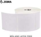 Zebra 3 x 3 in Direct Thermal Paper Labels Z-Perform 2000D Permanent Adhesive Shipping Labels 1 in Core 6 rolls 10031638SP