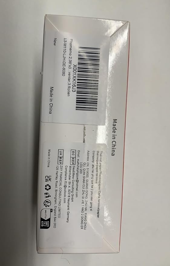 Phomemo 2.36" x 3.14" Multipurpose Labels, Thermal Sticker Label, Premium Adhesive,Compatible with M220 M250 M260 M221 M200 Printer for Logo Design, QR Code, Name Tag, Inventory, 3 Rolls