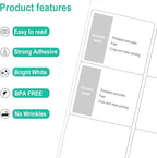 L LIKED 3-1/3" x 4" 600 Labels, Printable White Sticker Labels, Laser/Inkjet Printing - Matte, 100 Sheets