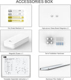TOWON 47 x 35 Inch Glass Dry Erase Board Reminder, Magnetic Whiteboard Calendar Yearly, Monthly Planner Set for Office, Kitchen and School, Black