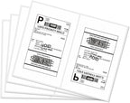 MFLABEL® Round Corner Half Sheet Shipping Labels 2-UP Click-n-Ship Mailing Postage Labels(200Labels)