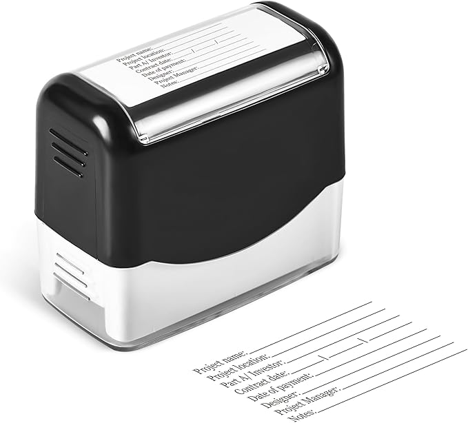 XX-Large Size Custom Self-Inking Stamp Customized Return Address Stamp - Up to 8 Lines of Text Choose from Many Fonts & Ink Colors