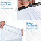 Poly Mailers 14.5x19, Large Poly Mailers 100 Pack, Shipping Mailers with Self Seal Adhesive, Waterproof and Tear-Proof Mailers Poly Bags for Small Business (White）