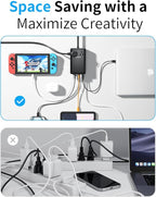 Charging Station 140W USB C Charger Block, Upgraded GaN III 8-in-1 Fast Charging Station Hub，PD 100W Laptop Charger Adapter Compatible with Compatible with MacBook Air/Pro,iPhone16/15,Galaxy S24 etc