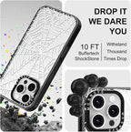 MOSNOVO Case for iPhone 16 Pro Max, [10ft 4X Military-Grade Drop Protection] Durable & Shockproof Phone Case Cover Design for iPhone 16 Pro Max - Spider Web - Clear Black