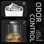 10 L/2.6Gallen,Swing Lid Trash Can,Brushed Stainless Steel Garbage Can with Flipping Lid,for Bathroom, Kitchen,Living Room,Bedroom,Hotel (Black Gold)