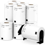 Compatible 4" x 6" Shipping Labels Replacement for DK-1241 Compatible with Brother QL Label Printers (12 Rolls + 1 Frame, 200 Labels/Roll)