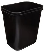 Amazon Basics Trash Can, Rectangular Commercial Office Wastebasket, 7 Gallon (Pack of 2), Black (Previously AmazonCommercial Brand)
