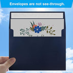 50 Pack 5x7 Envelopes - Self Seal for Invitations, Weddings, Photos & Greeting Cards (Navy Blue)
