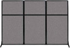 Versare Workstation Partition | Portable Wall Divider | Modern Office Cubicle | Free Standing Privacy Screen | Flexible Work Space | 99" x 70" Slate Fabric Panels