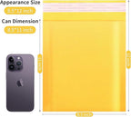 Kraft Bubble Mailers 8.5×12' Inch 25 Pack Yellow shipping envelopes Self-Seal Padded Mailing Envelopes for Jewelry Makeup Supplies and Small Business Packaging